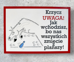 Tabliczka informacyjna UWAGA